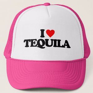 I Love Tequila Pink Trucker Hat